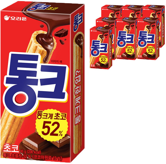 오리온 통크 초코, 45g, 8개