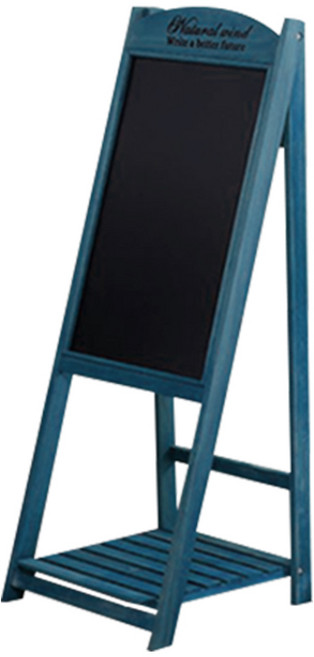 마메 빈티지 입간판 블랙보드, 원목블루