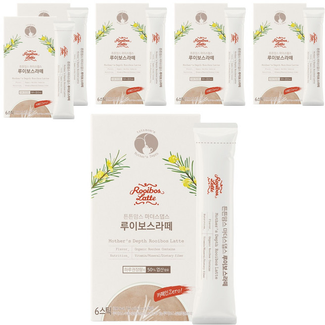 튼튼맘스 마더스댑스 루이보스라떼 분말, 16g, 6개입, 6개