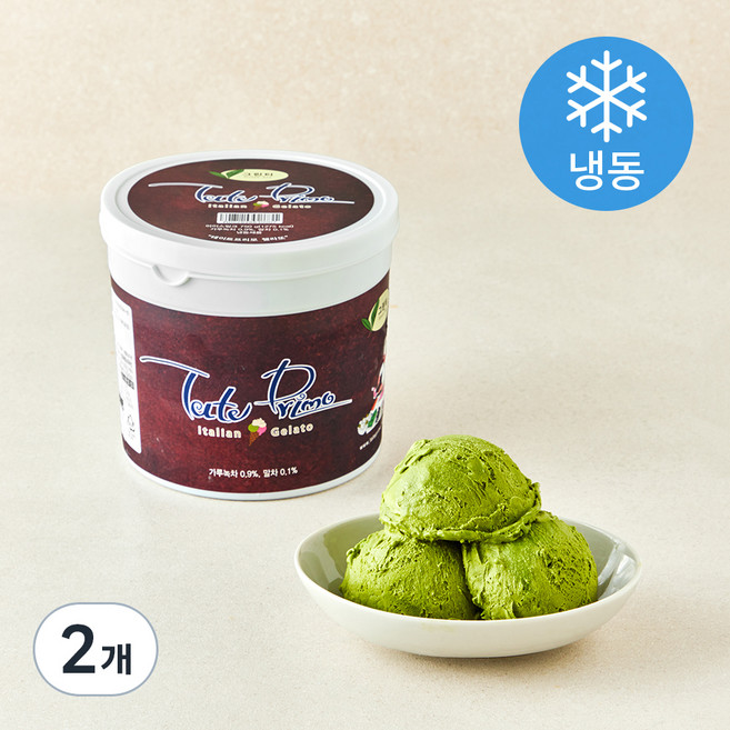테이트 젤라또 그린티 (냉동), 750g, 1개입, 2개