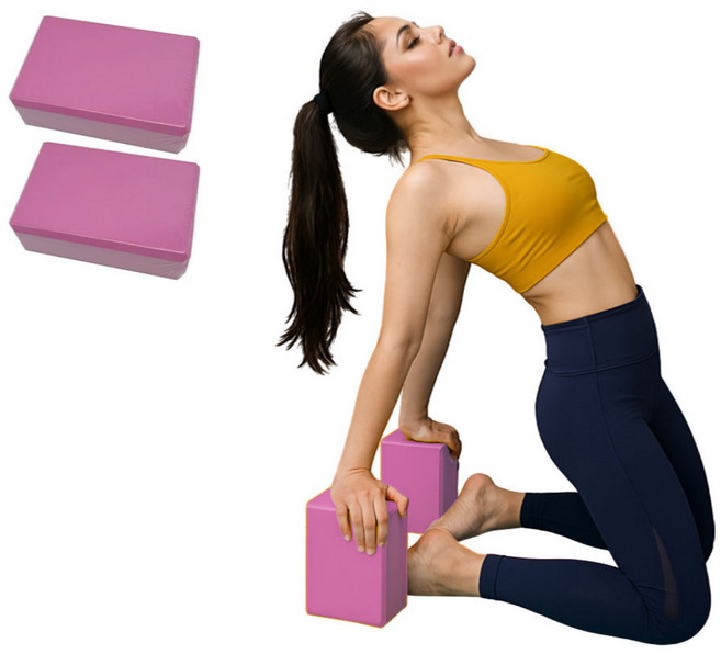 사비나 폼브릭 스트레칭 요가블럭, 연핑크, 2개