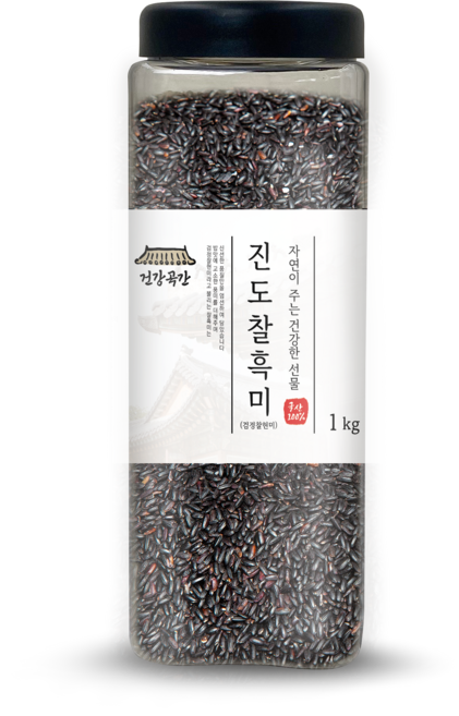 건강곡간 진도 찰흑미 검정찰현미, 1kg, 1개