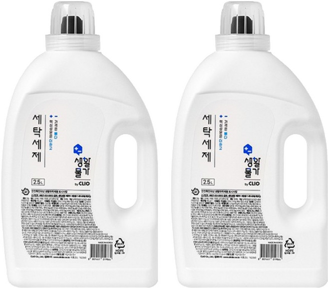 크리오 생활물가 세탁세제 계량컵 일반드럼겸용, 2.5L, 2개