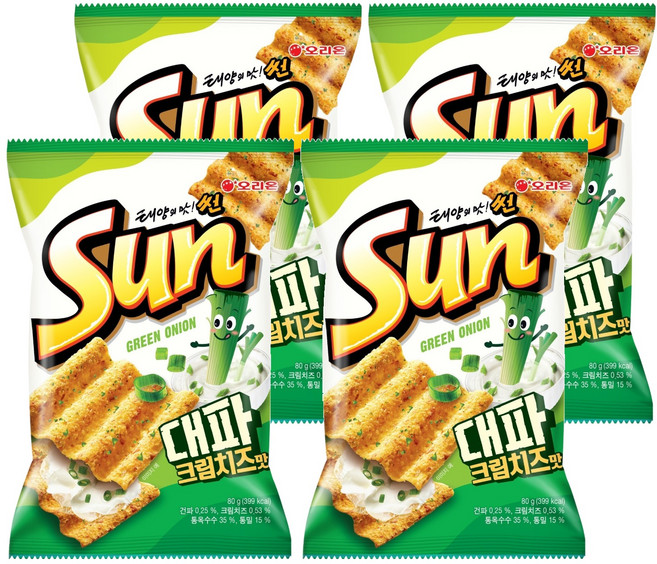 썬 오리온 대파 크림치즈, 4개, 80g