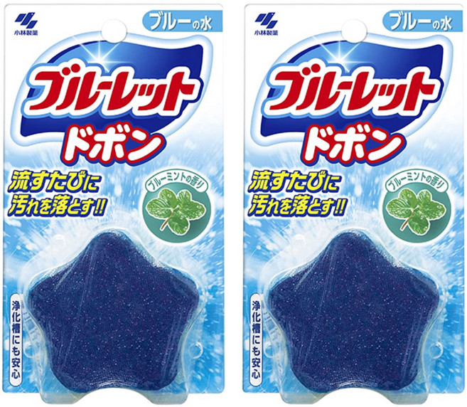 KOBAYASHI 小林製藥 BLUELET 星星馬桶球 藍色薄荷, 60g, 2個