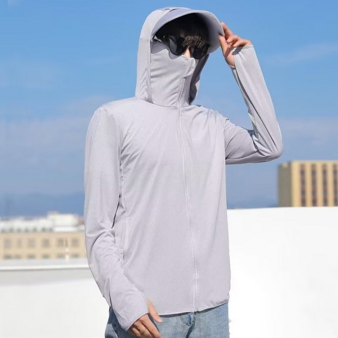 엘쏘 남녀공용 러닝 낚시 등산 썬캡 쿨링 냉감 통기성 긴팔 후드 집업
