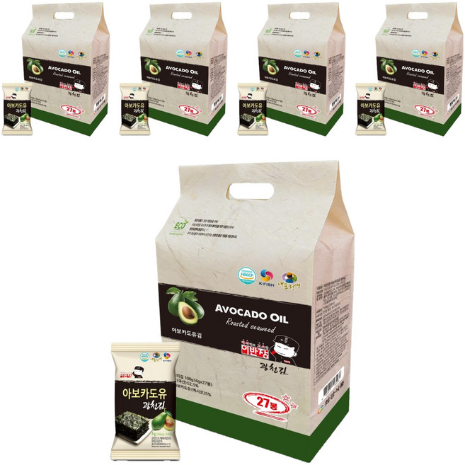 이반장 아보카도유 도시락김 27p, 108g, 5개