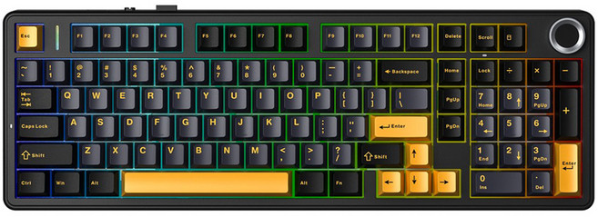 AULA 독거미 유무선 블루투스 기계식 키보드, Thunder Black, F99 Pro, 성시축