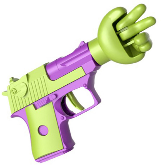 루미쉘 가위 바위 보 총 복불복 내기 게임, 보라 + 초록, 1개