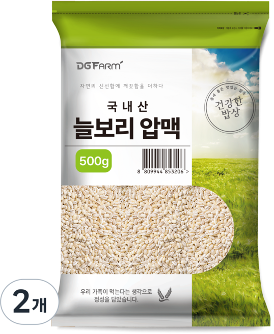 대구농산 건강한밥상 국내산 늘보리 압맥, 500g, 2개