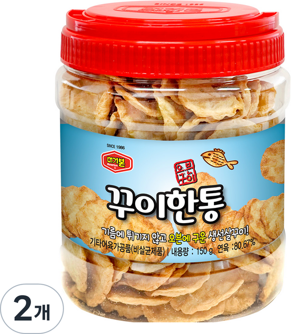 머거본 꾸이한통 어포, 150g, 2개