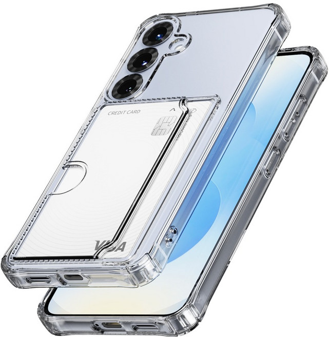 신지모루 갤럭시 아이폰 3장 수납 에어쉴드 카드슬롯 Lite 충격보호 젤리 휴대폰 케이스