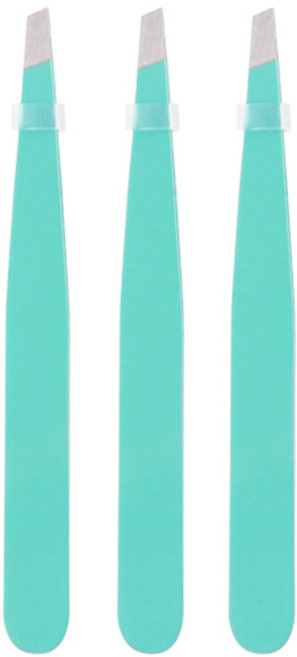 벨로티 스테인리스 고급 정밀 족집게, 3개, 샤틴그린