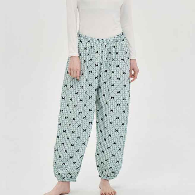 러블리온 여성용 버블코튼 홈 팬츠