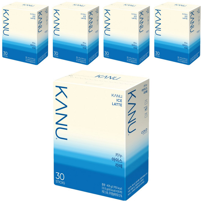 카누 아이스 라떼, 13.5g, 30개입, 5개