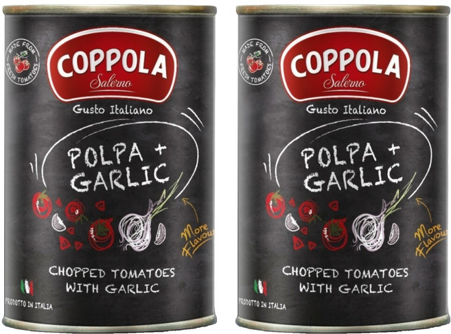 COPPOLA 柯波拉 大蒜切丁番茄基底醬, 400g, 2罐