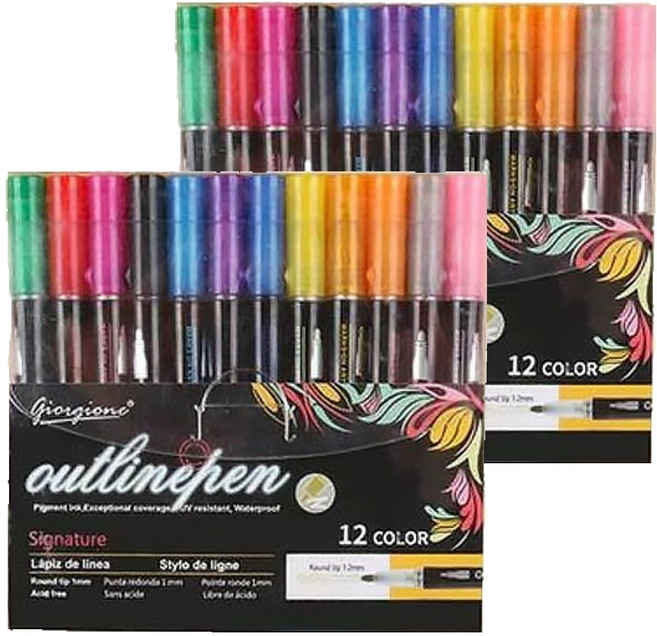 조르조네 더블라인 마카, 2개, 12색