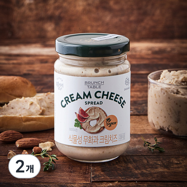 복음자리 식물성 무화과 크림치즈, 190g, 2개