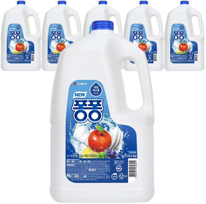 퐁퐁 주방세제, 4.12L, 6개