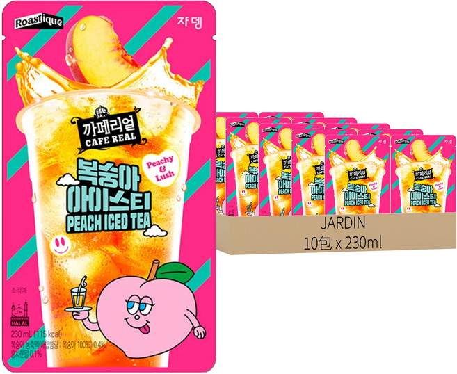 CAFE REAL JARDIN Cafereal 水蜜桃冰茶, 230ml, 10包