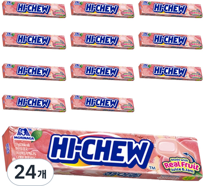 MORINAGA 森永 Hi-Chew 水蜜桃口味, 24個, 57g