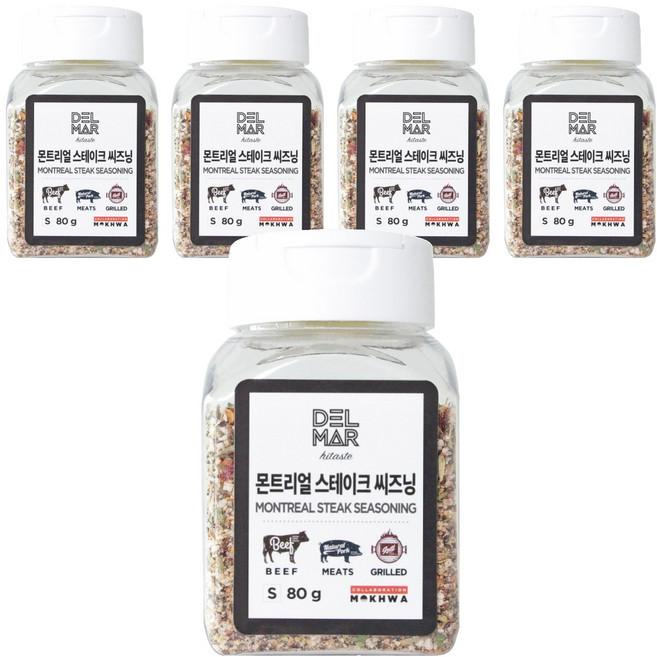 딜리셔스마켓 몬트리얼 스테이크 시즈닝 소형, 80g, 5개