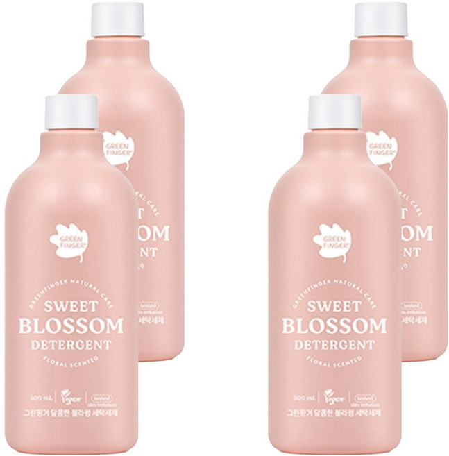그린핑거 달콤한 블라썸 세탁세제, 500ml, 4개