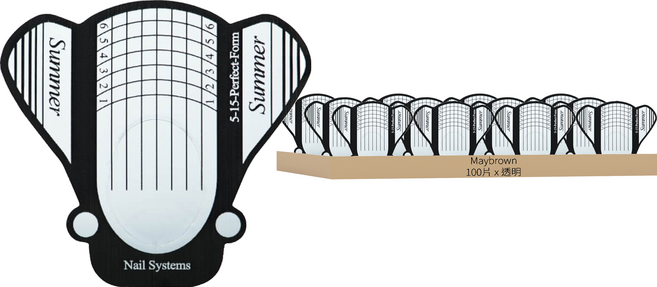 MEIBROWN 指甲延長凝膠美甲紙托 100片, 1個, 透明