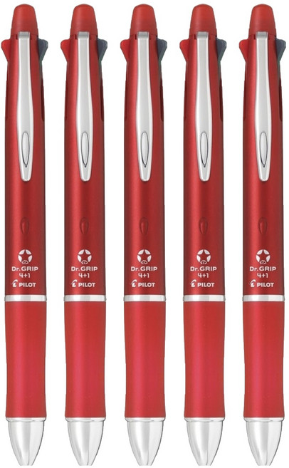 PILOT 百樂 4+1多功能筆桿 PBKHDF-1SFN-R 0.7mm, 紅色, 5支