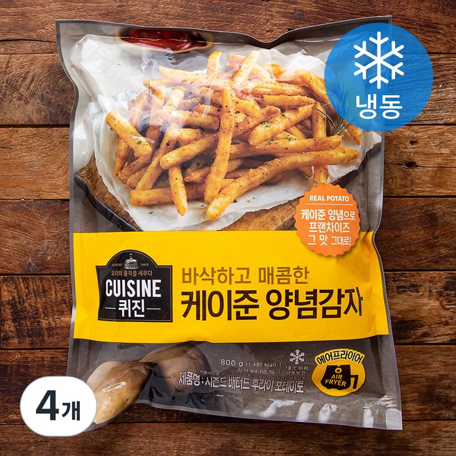 시즌드 배터드 후라이 포테이토 (냉동), 800g, 4개