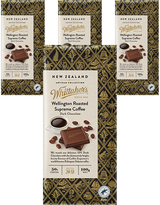 휘태커스 웰링턴 슈프림 커피 다크초콜릿, 100g, 4개