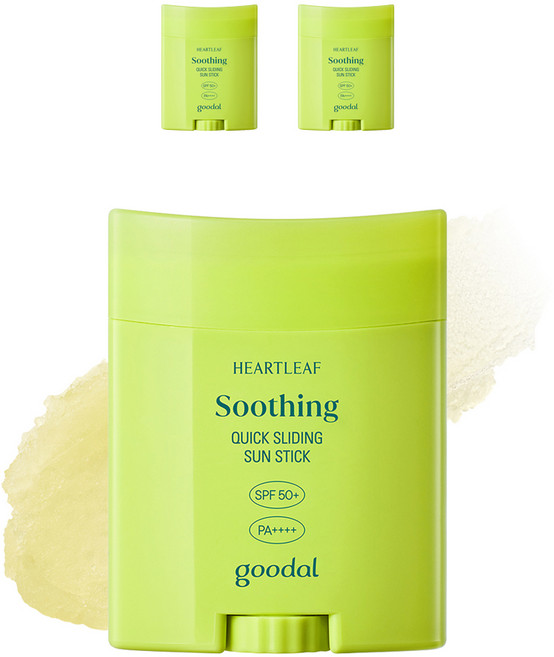goodal 魚腥草鎮靜速滑防曬棒 SPF 50+ PA++++, 3個, 22g