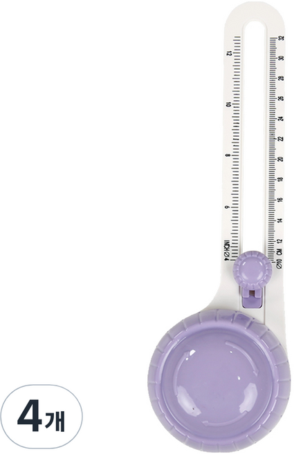 슈퍼쌤 파스텔 원형 콤파스 커터기, 퍼플, 4개