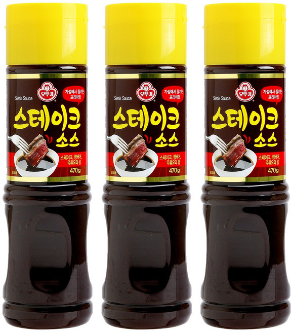 오뚜기 스테이크 소스 S, 470g, 3개