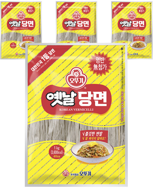오뚜기옛날 당면, 1kg, 4개