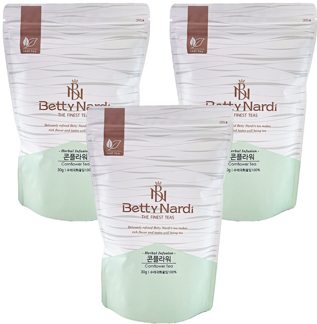 베티나르디 콘플라워차 지퍼백, 30g, 1개입, 3개