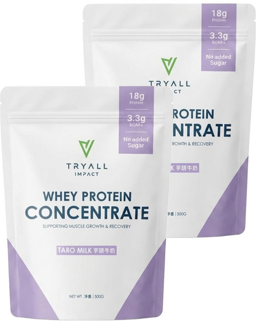 TRYALL 濃縮乳清蛋白粉, 500g, 2包