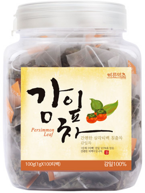 바른약초 감잎차 삼각티백, 1g, 100개입, 1개