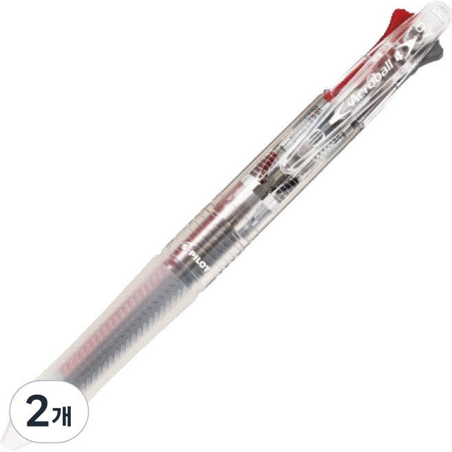 파이롯트 아크로볼 잉크 4색 볼펜 0.7mm, 투명, 2개