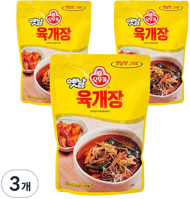 오뚜기 옛날 육개장, 500g, 3개