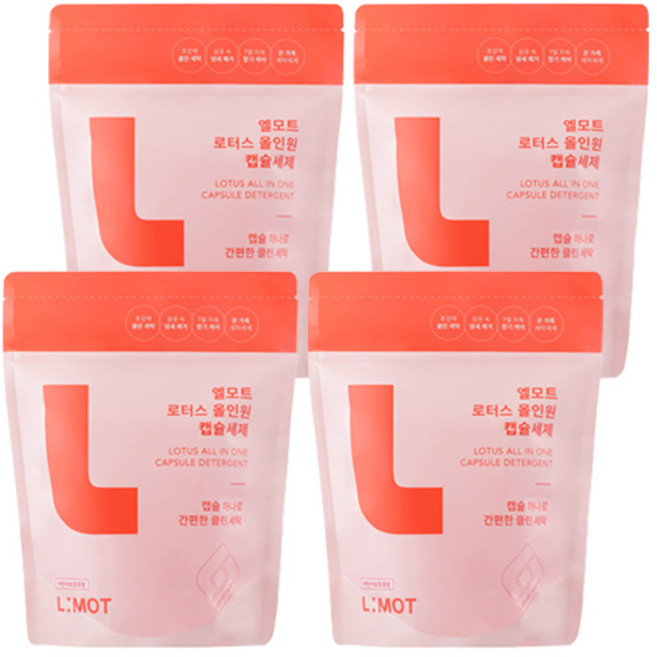 엘모트 로터스 올인원 캡슐세제, 30개입, 4개