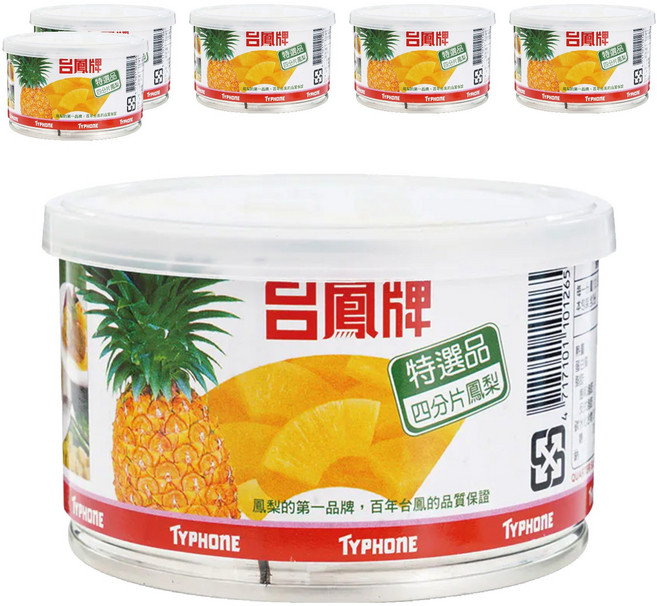 台鳳牌 四分片鳳梨, 227g, 6罐