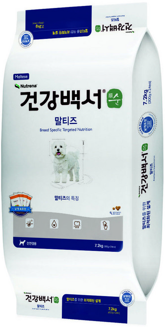 건강백서 순 말티즈 건식사료, 7.2kg, 1개