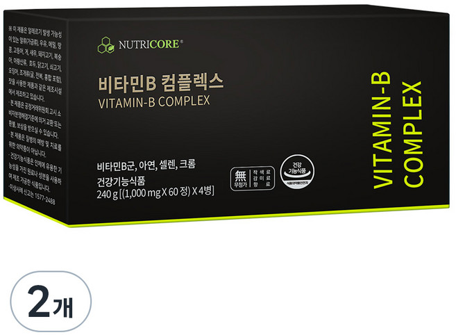 뉴트리코어 비타민B 컴플렉스, 60정, 8개