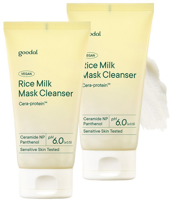 goodal 米奶卸妝潔面乳, 2個, 150ml