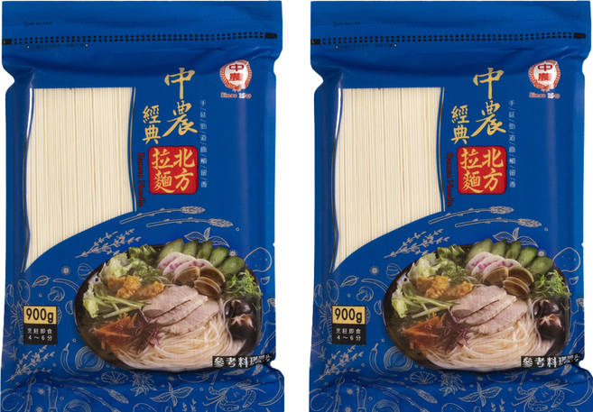 中農粉絲 經典北方拉麵, 900g, 2包