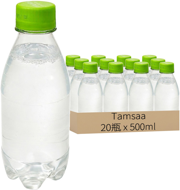 Tamsaa 無標籤白葡萄風味氣泡水, 500ml, 20瓶