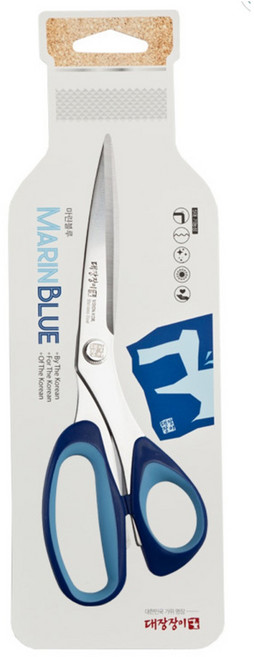 대장장이 이중사출 실리콘 주방가위, 마린블루, 1개