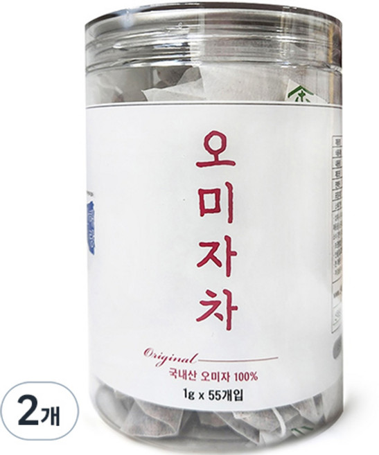 산해랑 볶은 오미자차, 1g, 55개입, 2개