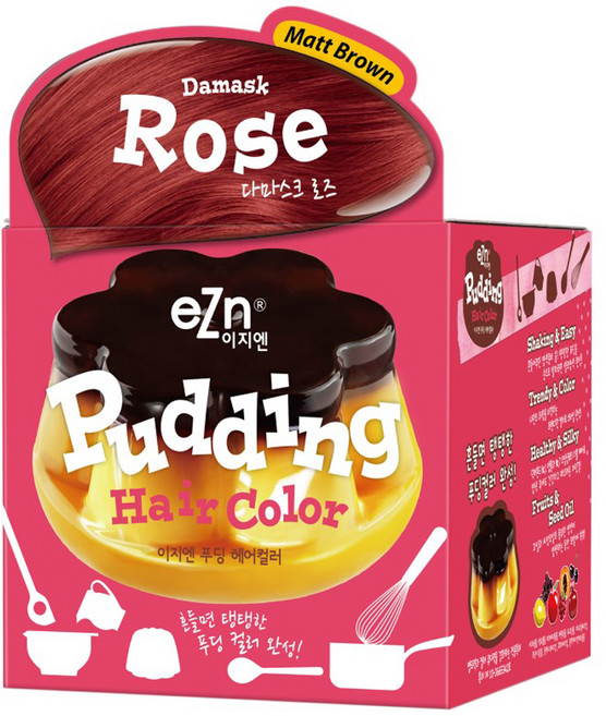 eZn 이지엔 푸딩 헤어컬러, 다마스크로즈, 1개